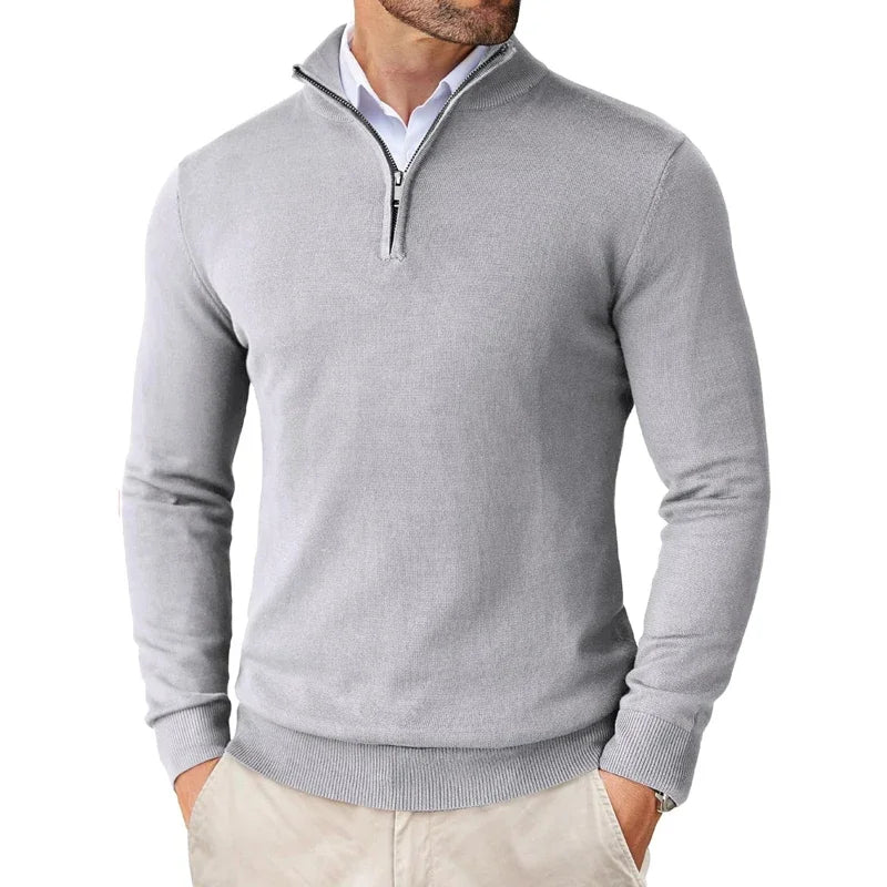 Felpa uomo con zip in cotone morbido